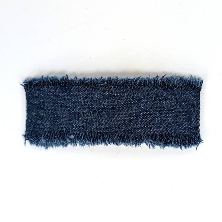 Pinza para el cabello de mezclilla artesanal azul oscuro clásico occidental para venta al por mayor de iconic mi