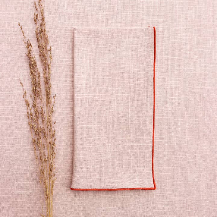 Giardino Segreto - Vente Serviettes de table en tissu - Serviette en lin 100 % de la collection CORDONCINO12