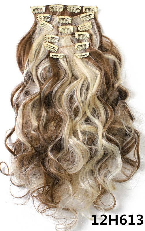 BrookPark Beauty – Großhandel Extensions – 7-teiliges Clip-In-Set für lange, lockige, hochtemperaturbeständige Seidenperücken8