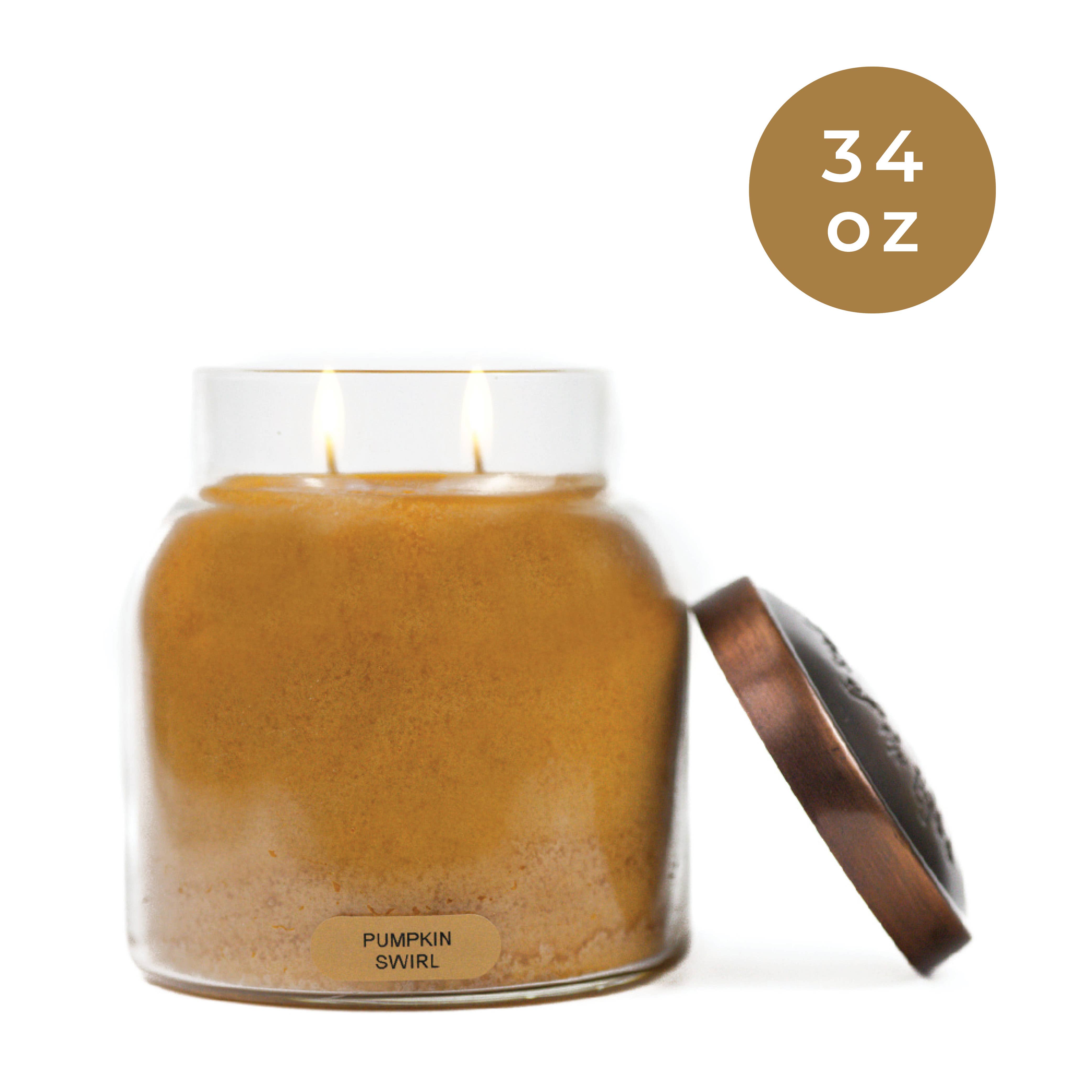 A Cheerful Giver – wholesale Jar/filled candle – KOTL Papa Candle (34oz.) - Pumpkin Swirl1