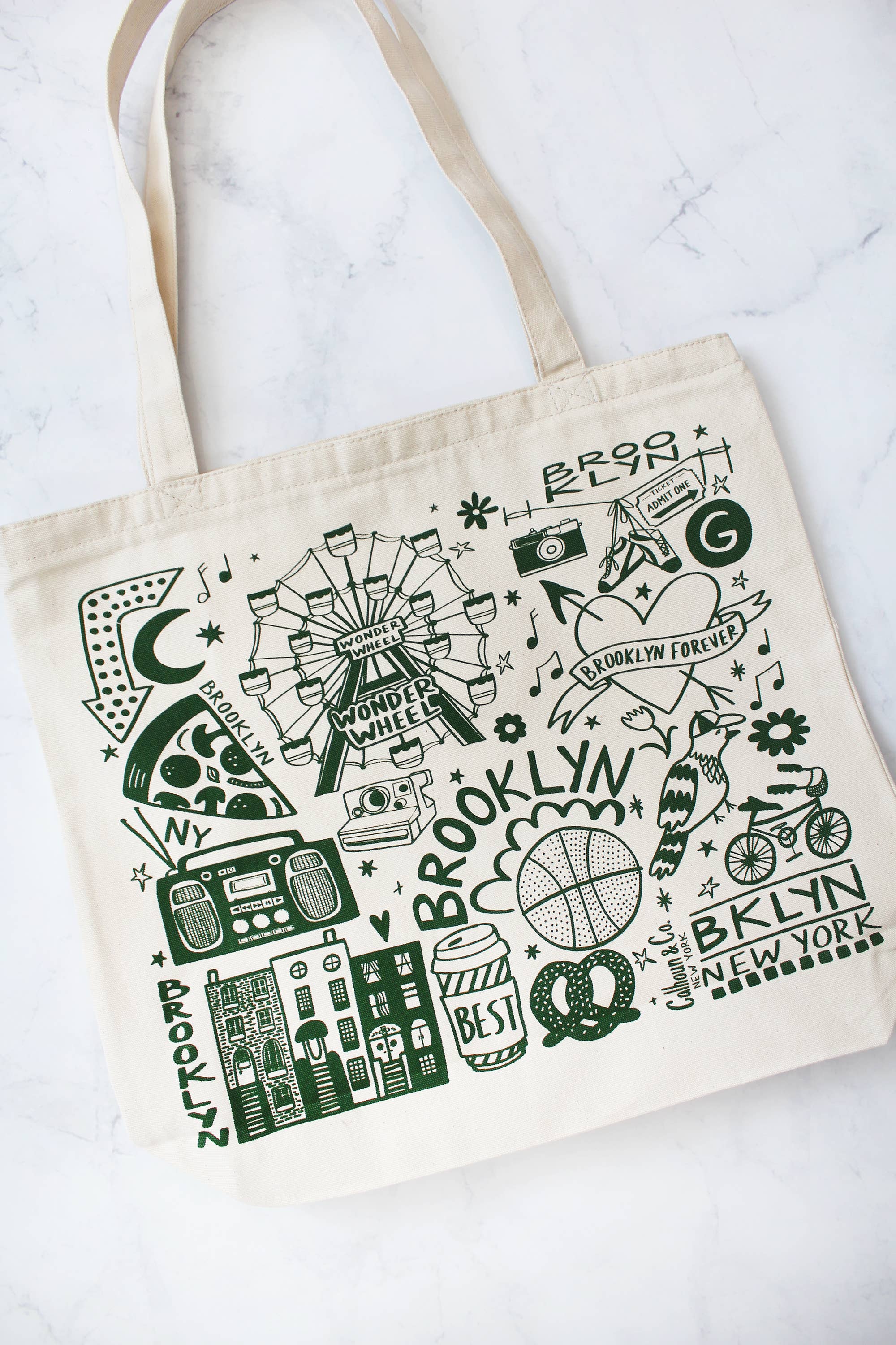 Calhoun & Co. - Wholesale Tote Bag - Unisex - Brooklyn Canvas Tote Bag with Zipper Closure9