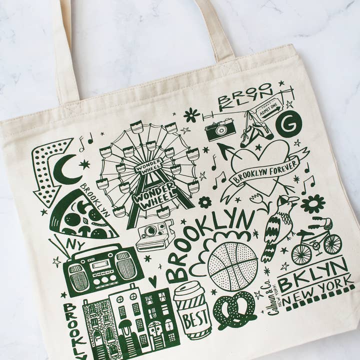 Calhoun & Co. - Wholesale Tote Bag - Unisex - Brooklyn Canvas Tote Bag with Zipper Closure9
