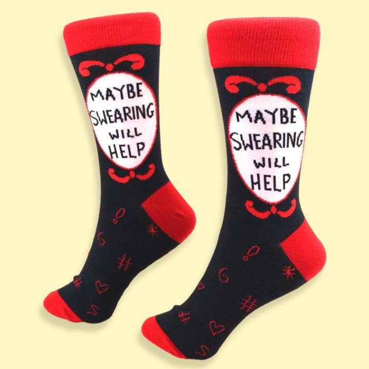 Jubly-Umph - Wholesale Socks - Unisex - Maybe Swearing Will Help Socks - Unisex Large