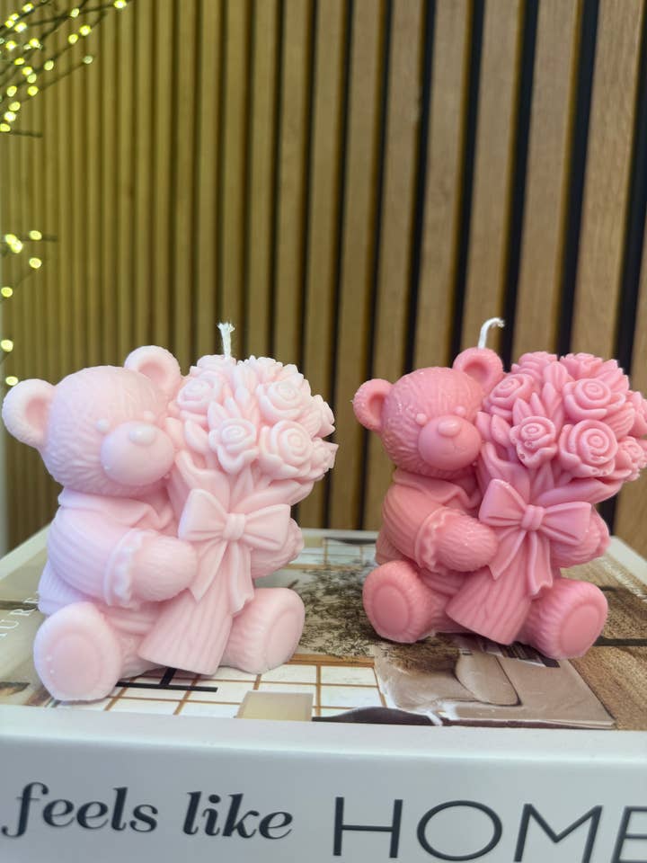 Teddy Bear with a bouquet for wholesale by Ritual Spirit ltd