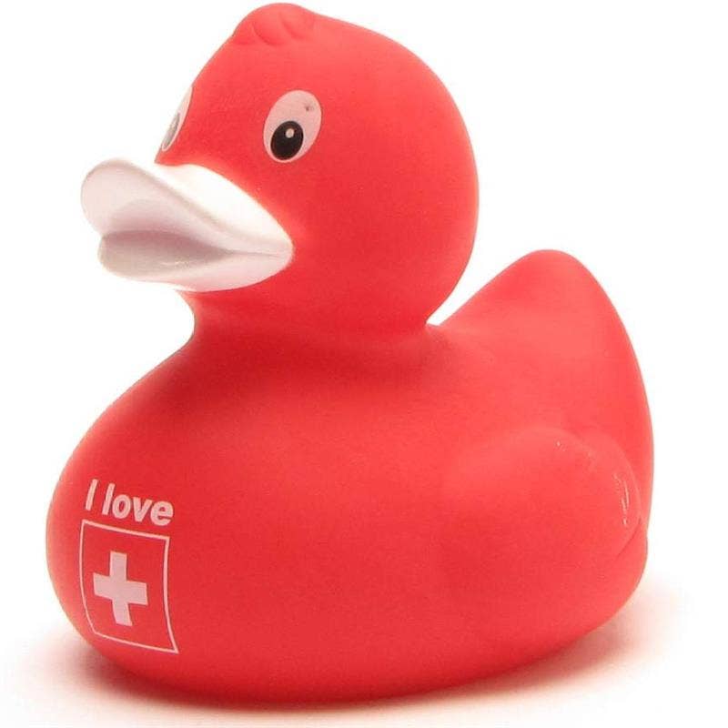 Duckshop - Wholesale Bath Toy - Baby - Rubber Duck I Love Switzerland - rubber duck0