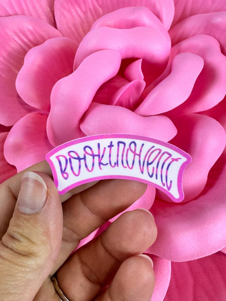 Booktrovert Bookish Vinyl Sticker, Matte or Holographic for wholesale by Outfolded