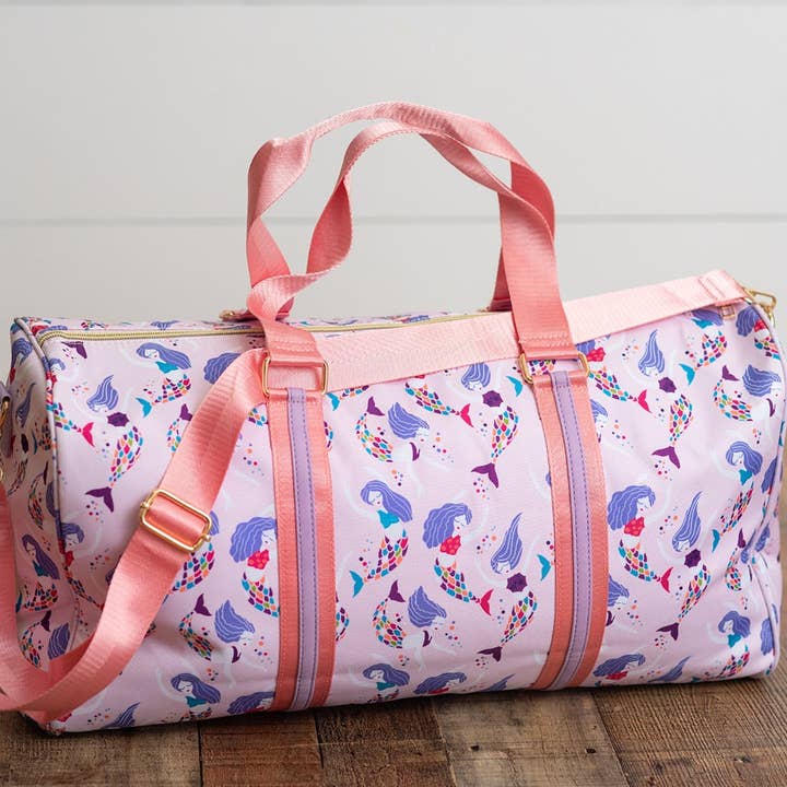 Oopsie Daisy - Wholesale Weekender Bag - Kids - Kids Pink & Purple Mermaid Weekender Swim Travel Bag