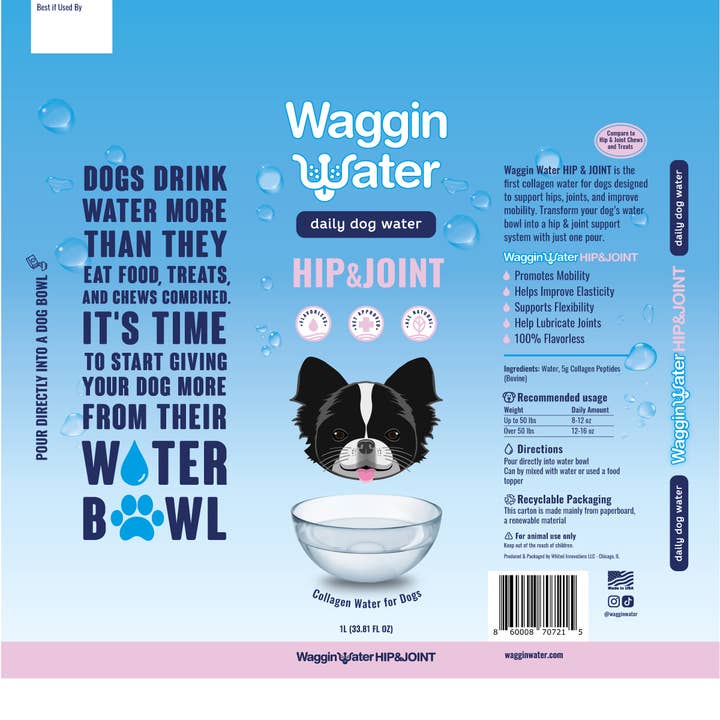 Waggin Water - Wholesale Pet Water Bottle - Dog - Waggin Water MIXED CASE 1L2