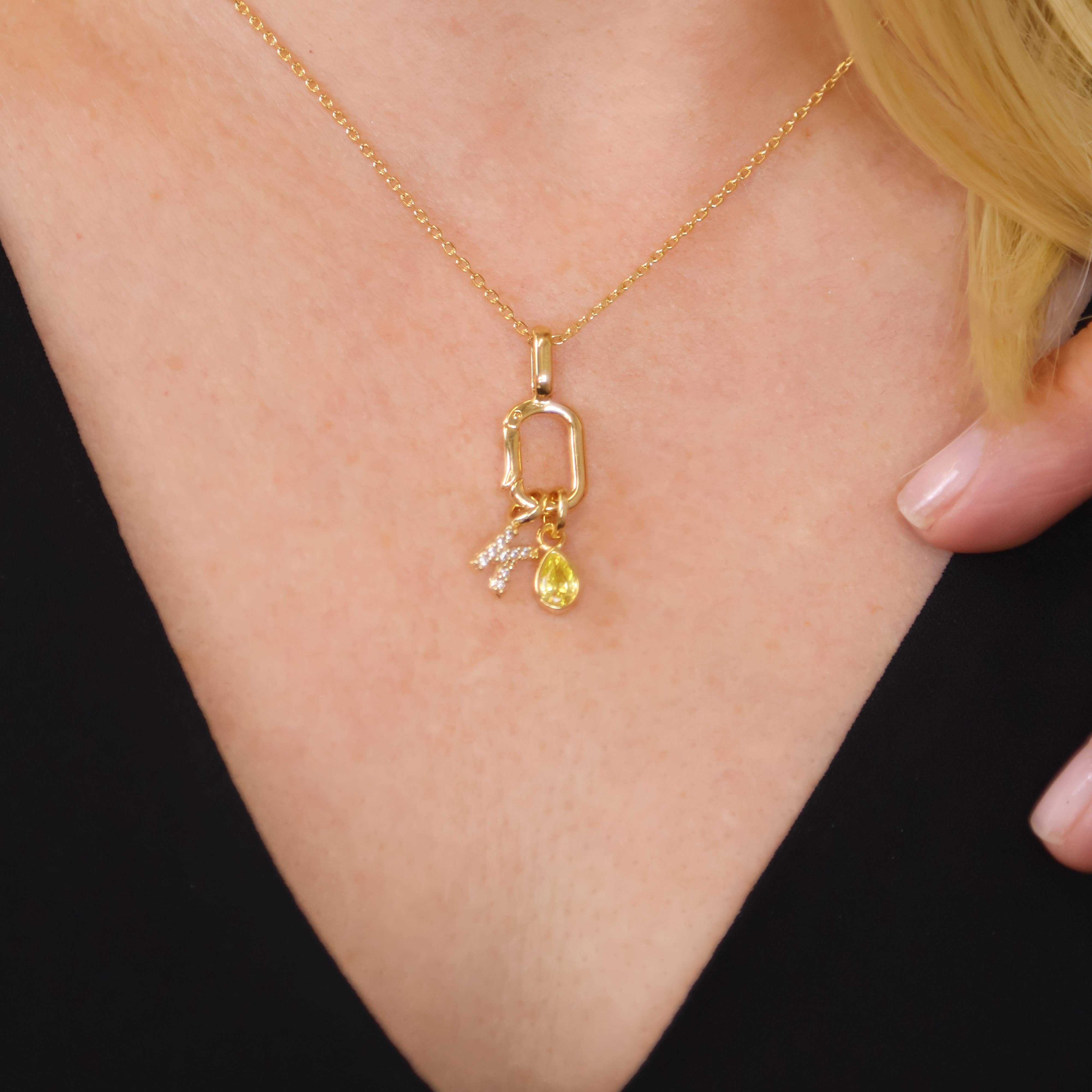 GoldFi - Vendita all'ingrosso Ciondolo/pendente - Ciondolo moschettone in oro 18k gold filled1