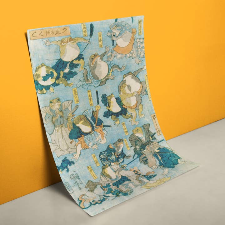 Samurai groda vintageposter för wholesale av reetro