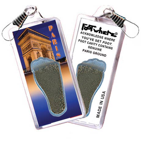 Paris FootWhere® Souvenir Zipper-Pull. 72 pieces/ 6 assorted styles. for wholesale by FootWhere- USA Group, Inc.
