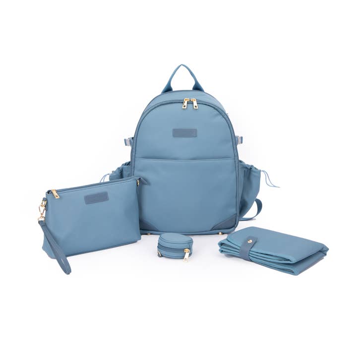 Amanda Backpack Bundle — Dusty Blue for wholesale by Glass Ladder & Co.