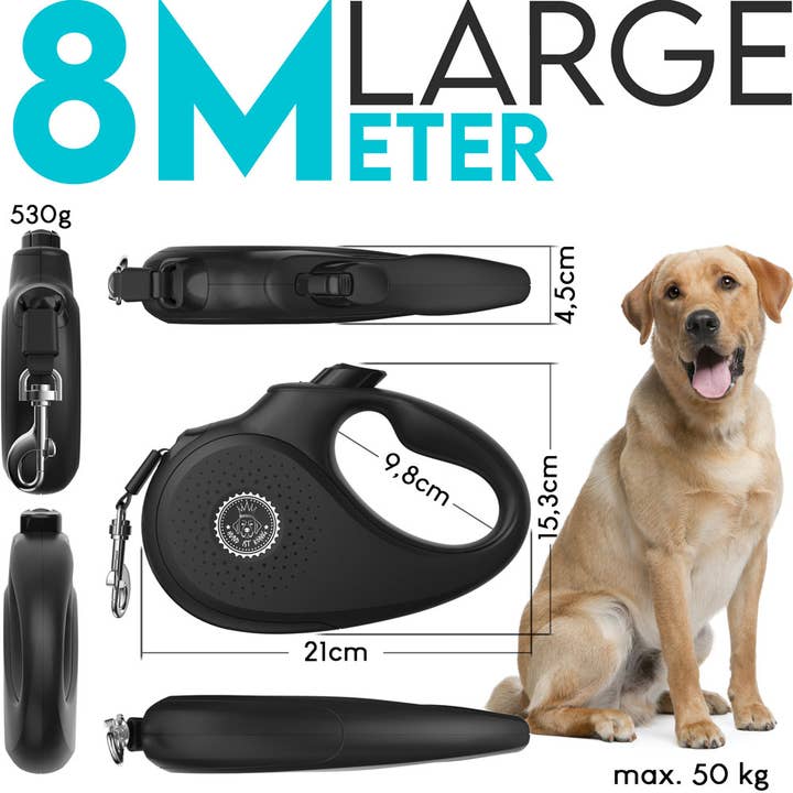H.I.K. GmbH - Wholesale Pet Leash - Dog - HUND IST KÖNIG® Retractable leash 5m and 8m for small & large dogs4