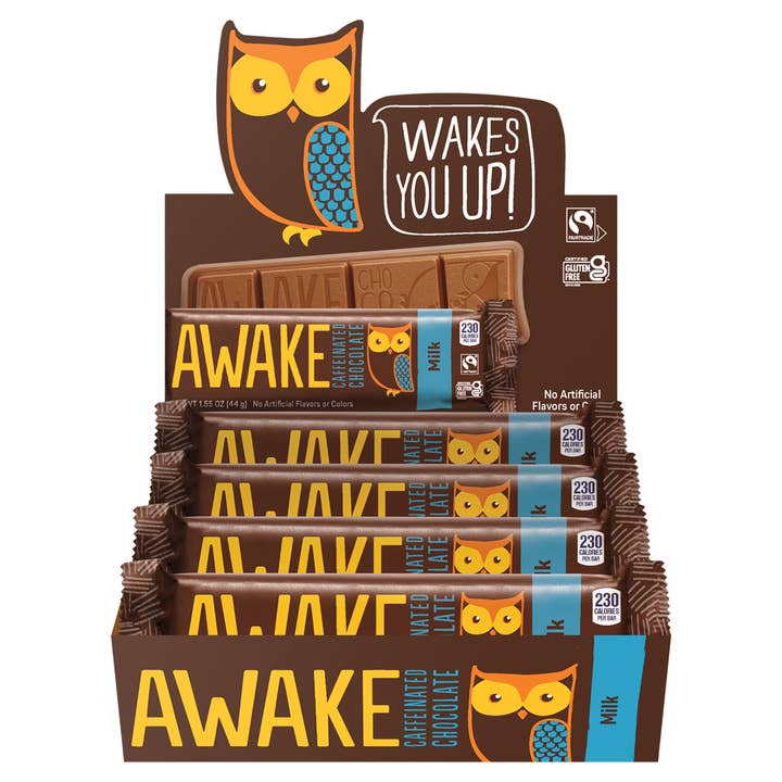 Kelli's - Wholesale Chocolate Bar - Awake Caffeinated Milk Chocolate Bars4