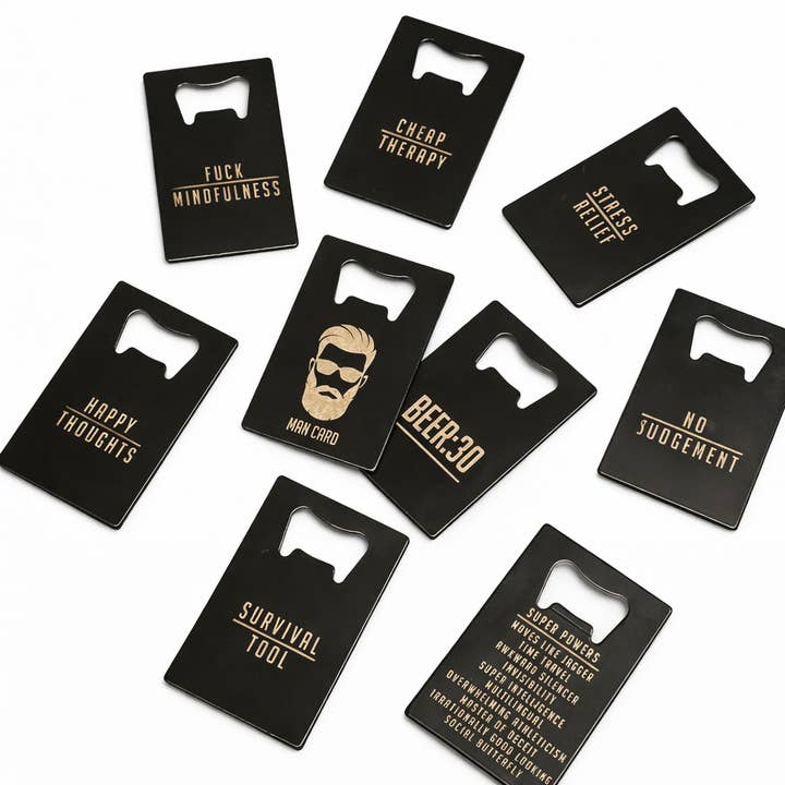 Décapsuleur Carte de Crédit // Acier Inoxydable // Audacieux pour la vente par Jus Sayin'