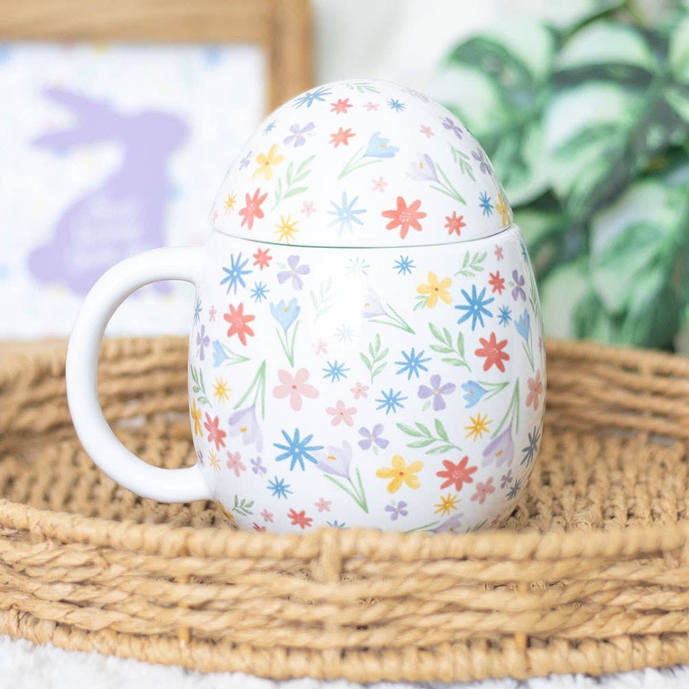 WONDER IMPORTS AUSTRALIA - Wholesale Coffee mug - Spring Floral Print Egg Shaped Mug