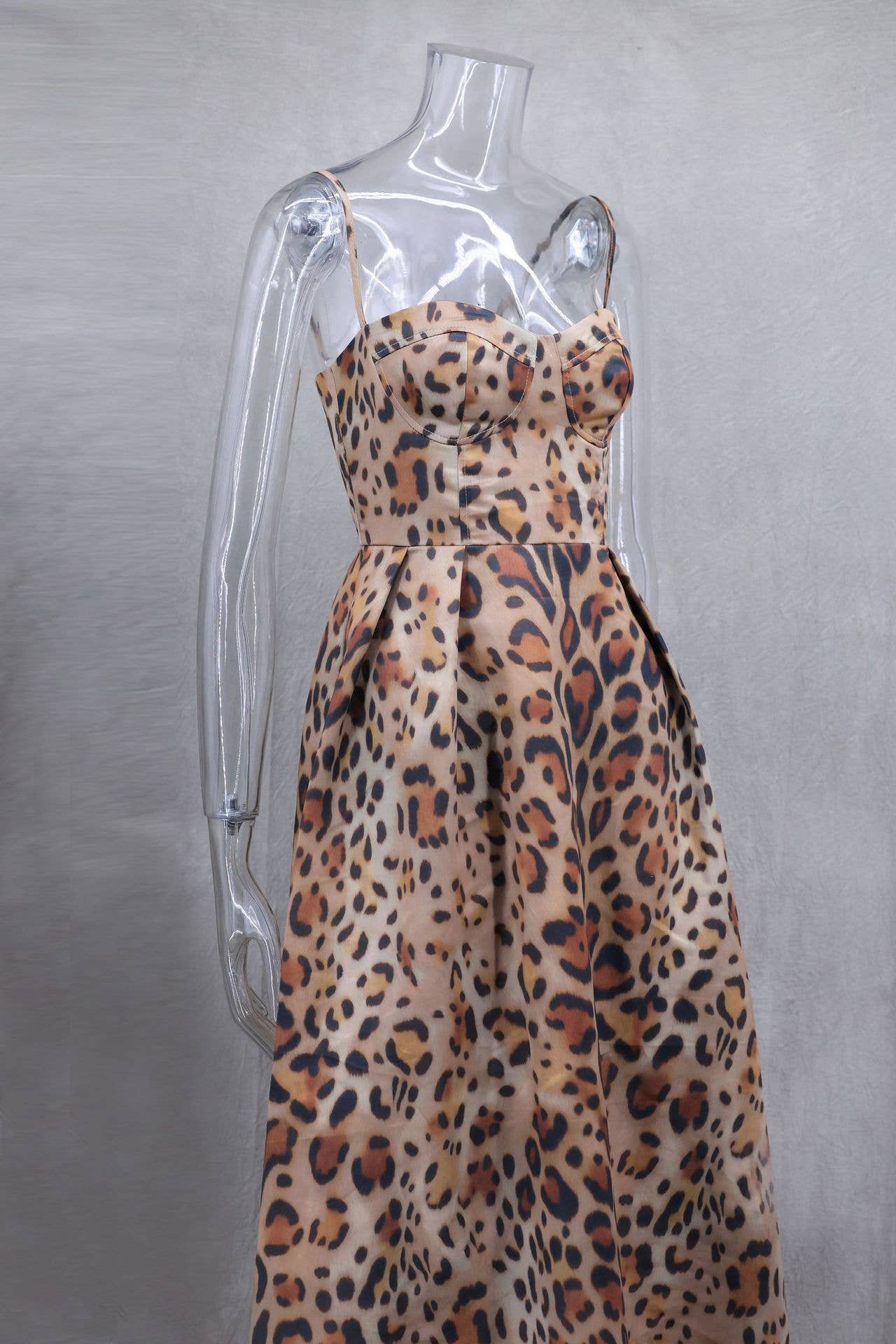 Leo Leopard Corset Cocktail Midi Dress for wholesale on Faire3