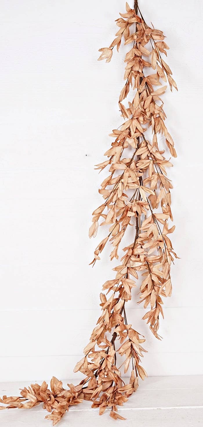 Impressive Enterprises, Inc. - Wholesale Bunting/Garland - 30611- 5ft Garland-PE Herb Leaves-Teastain-3/24pcs2