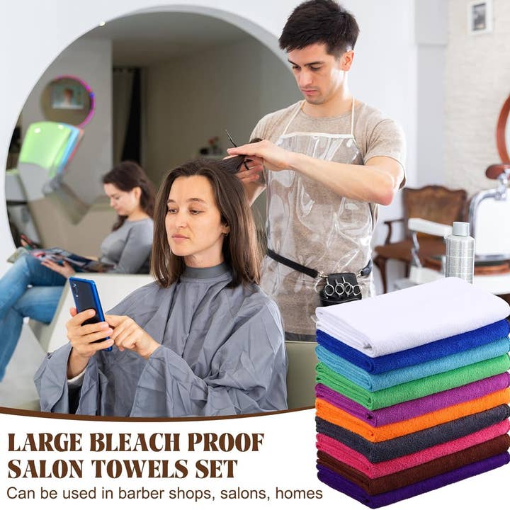Crover - Wholesale Towel Set - Bleach Proof Salon Hand Towels Microfiber - Assorted Colors4