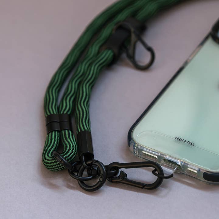 Talk and Tell – wholesale Phonecase strap – Green Swirl Crossbody Rope Lanyard Adjustable Phone Strap2