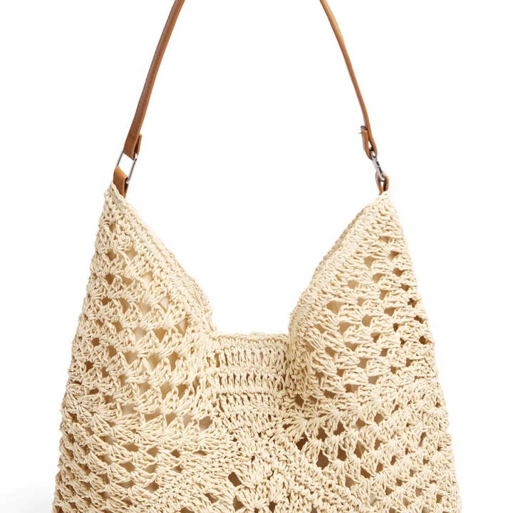 MiMi Wholesale - Wholesale Tote Bag - Women's - JBG231 Marlie Straw Hobo Tote Bag