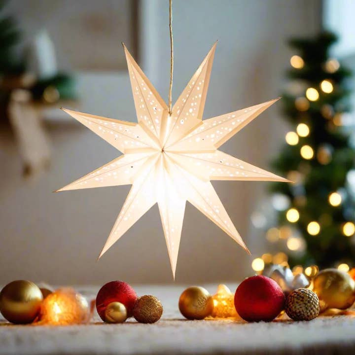 Paper Starlights - Wholesale Christmas Decoration - Baby Prosecco - Small Paper Star Lantern0
