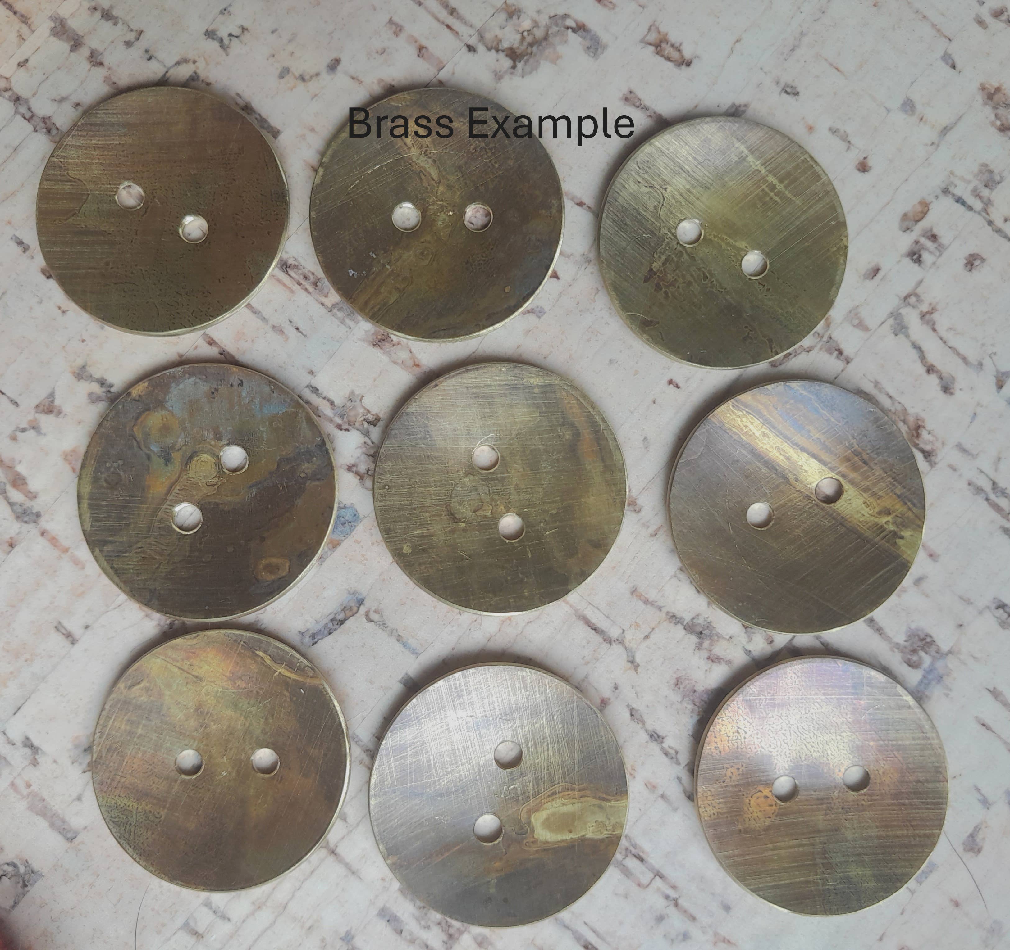 Wandering Dog Metal Art - Wholesale Drukknoop/naaiknoop - Handgemaakte metalen knopen antieke afwerking messing en koper6