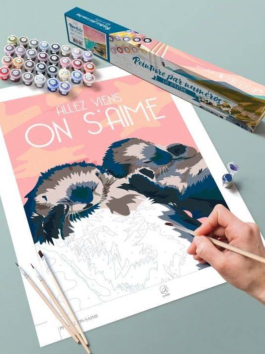 Paint by number Kit - Otters pour la vente par La Loutre