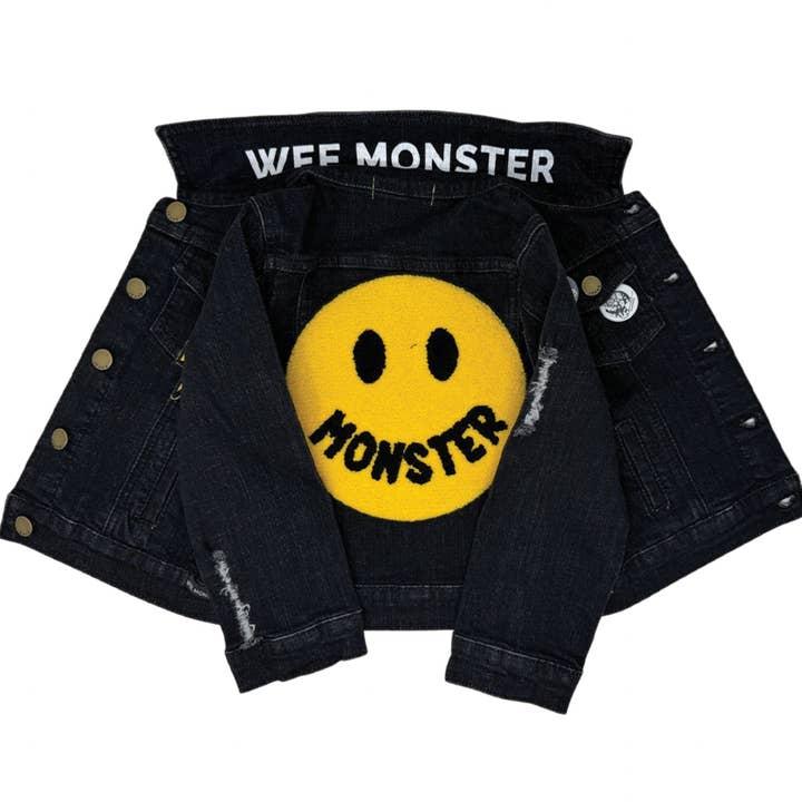 MONSTER Sort Denimjakke for engroshandel hos Wee Monster