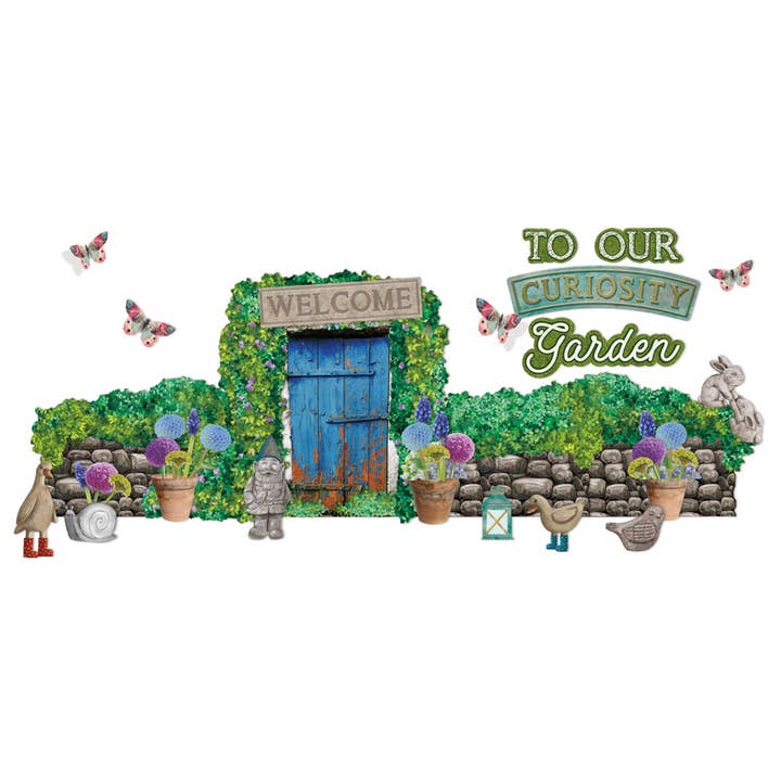 Curiosity Garden Welcome Bulletin Board Set for wholesale by Eureka School Products