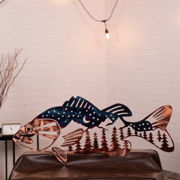 TSfab – Großhandel 3D-Wandkunst – Wanddeko aus Metall mit Fisch und Wald