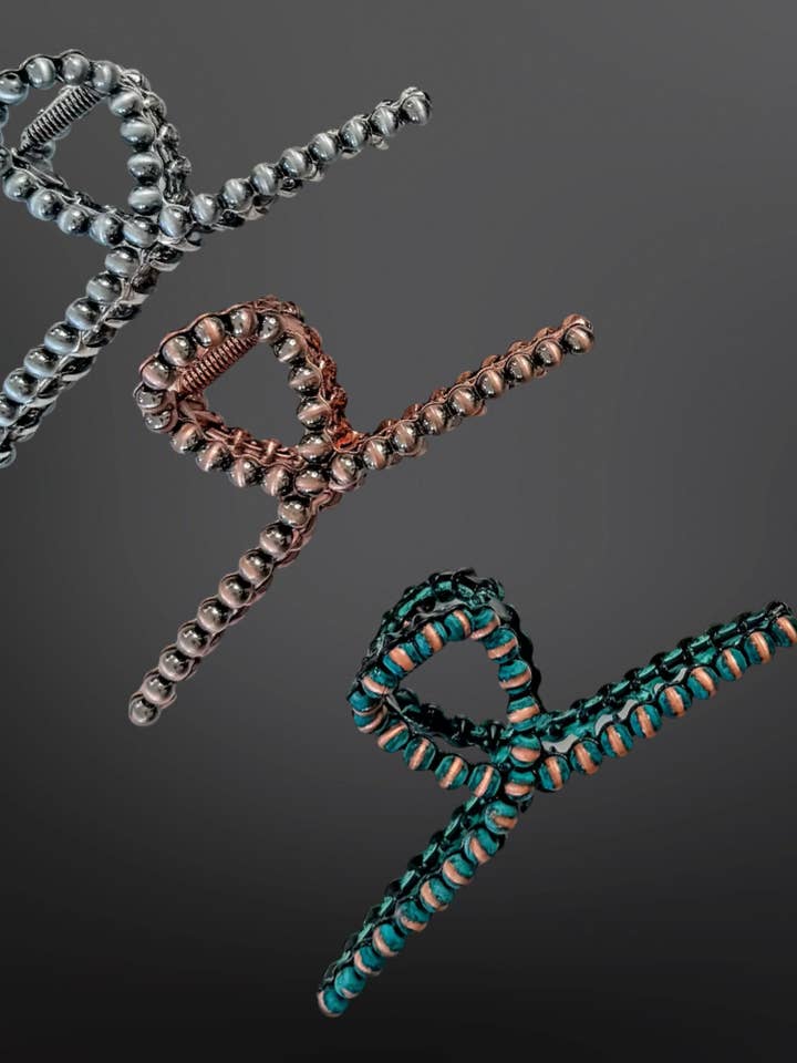 Western Navajo Pearl Inspired Claw Clip - Hair Clip and other Purchase Wholesale hrt and luv. Free Returns & Net 60 Terms on Faire trending on Faire.