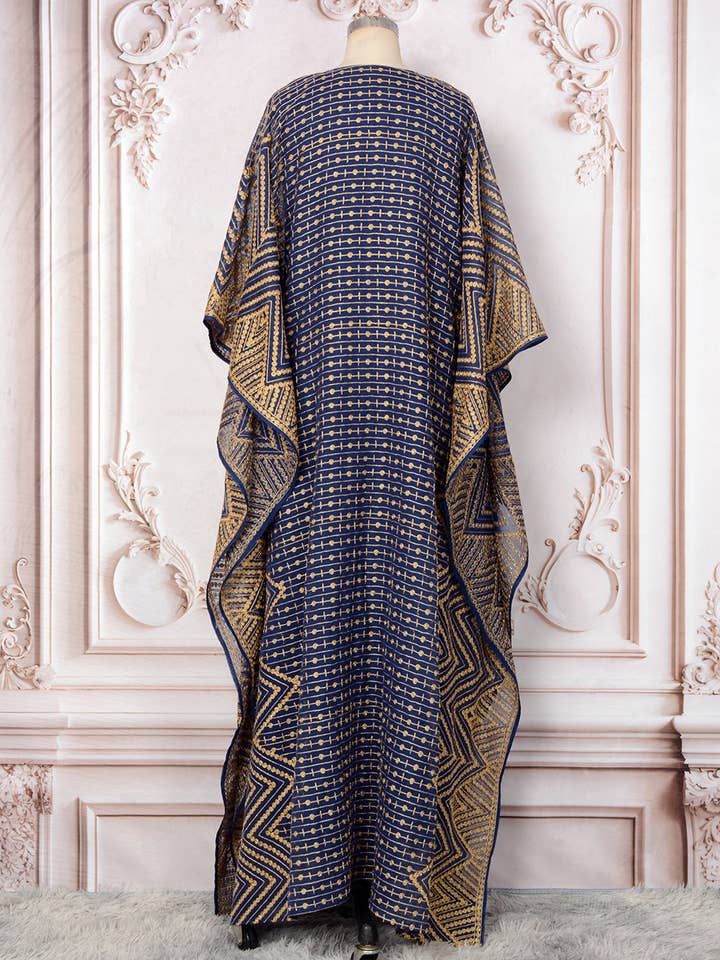 Blue 2025 NEW Dubai Abaya Dress Embroidered Elegance for wholesale on Faire17