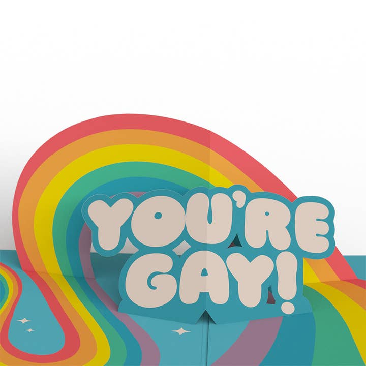 Lovepop Cards - Wholesale Everyday Greeting Card - Hooray, You're Gay! 5''x7'' Card, Pop-Up Cards
