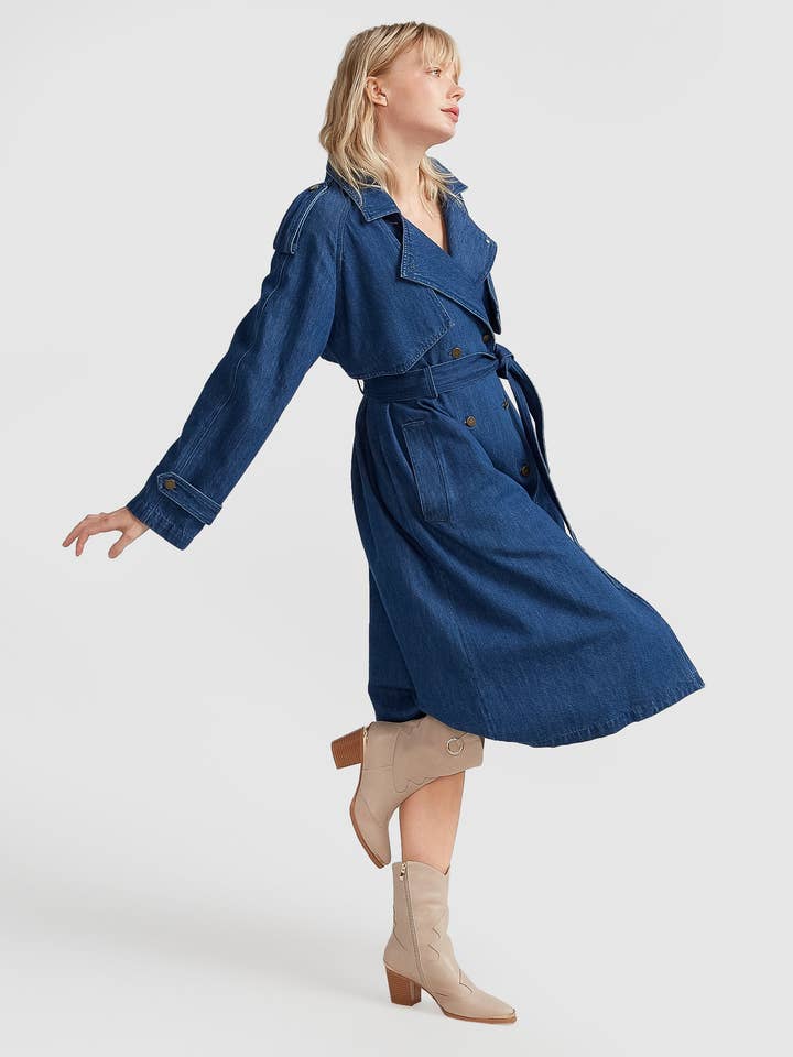 belle & bloom - Vente Trench – femme - Trench en denim Wild Skies3