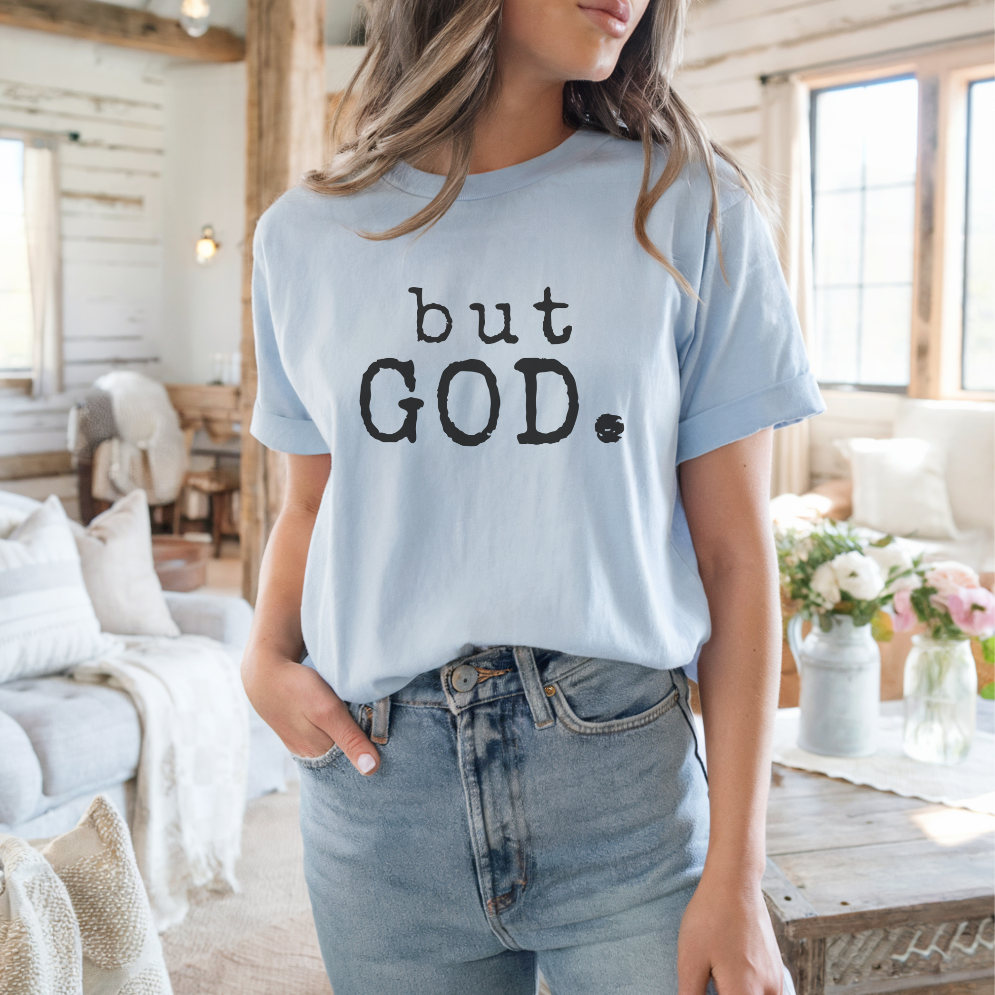 Trendznmore - Modern Graphic Apparel - Wholesale Screen Printed T-Shirt - Women's - but GOD. Graphic Tee8