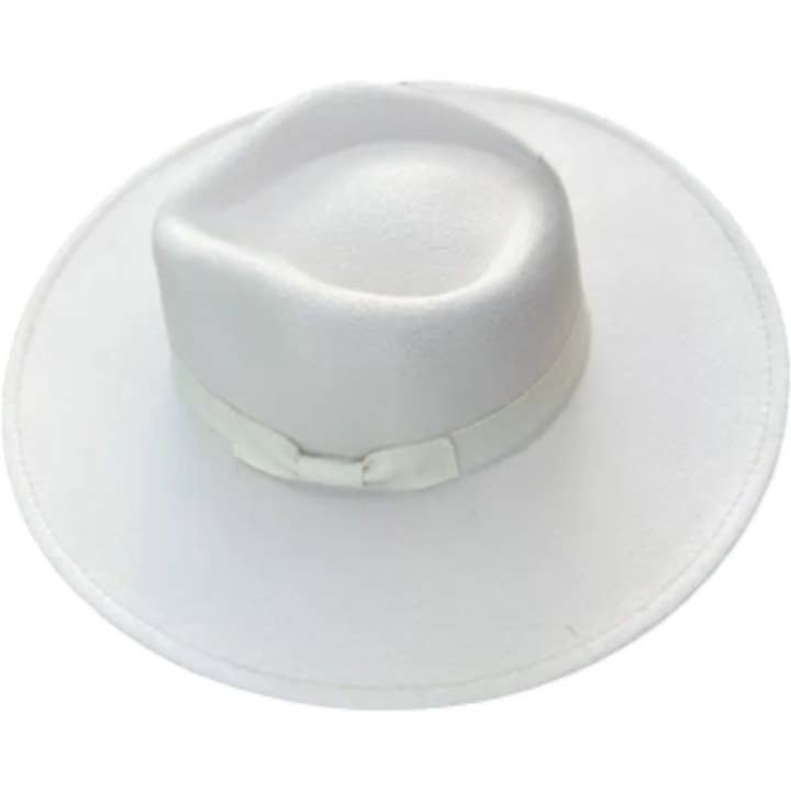 Portia Hat - Wholesale Fedora - Women's - Vegan Felt Rancher Hat with Grosgrain Bow7