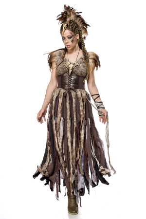 marrón/beige Disfraz Completo de Guerrero Apocalíptico para Hombre de venta al por mayor en Faire3