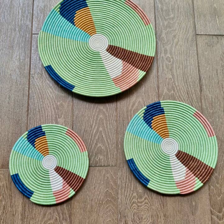 sifadesigns - Wholesale Wall Accent - Colorful Woven Baskets Bowls for Wall Decor/ Home Decor
