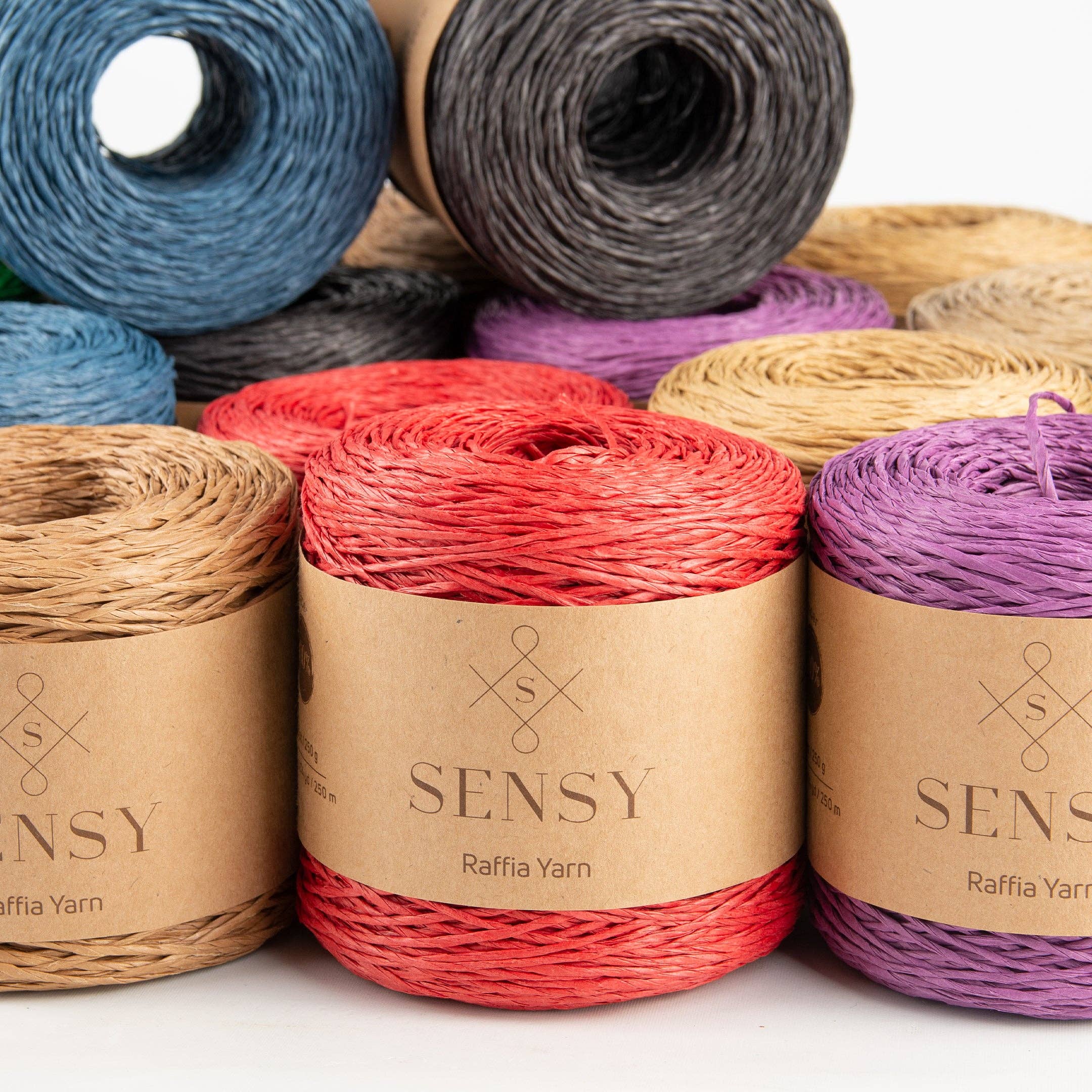 Sensy - Venta al por mayor Hilos - Sensy Hilo de rafia 100 % papel, 250 m (274 yd)7