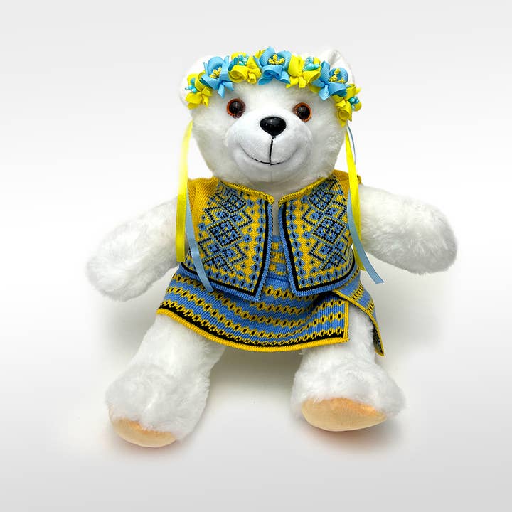 Ukrainian Present - Wholesale Stuffed/plush toy – Kids & baby - White polar bear Ukrainian gift