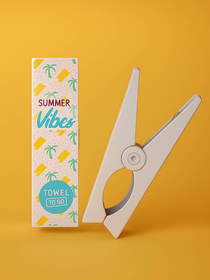 Molas de Toalha de Praia Towel To Go (Conjunto de 2) - Vibração de Verão por atacado de Towel to Go