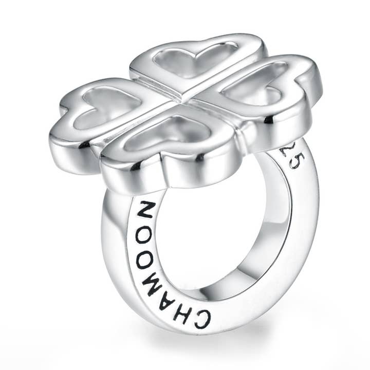 Four leaf clover charm silver for wholesale by CHAMOON Jewelry