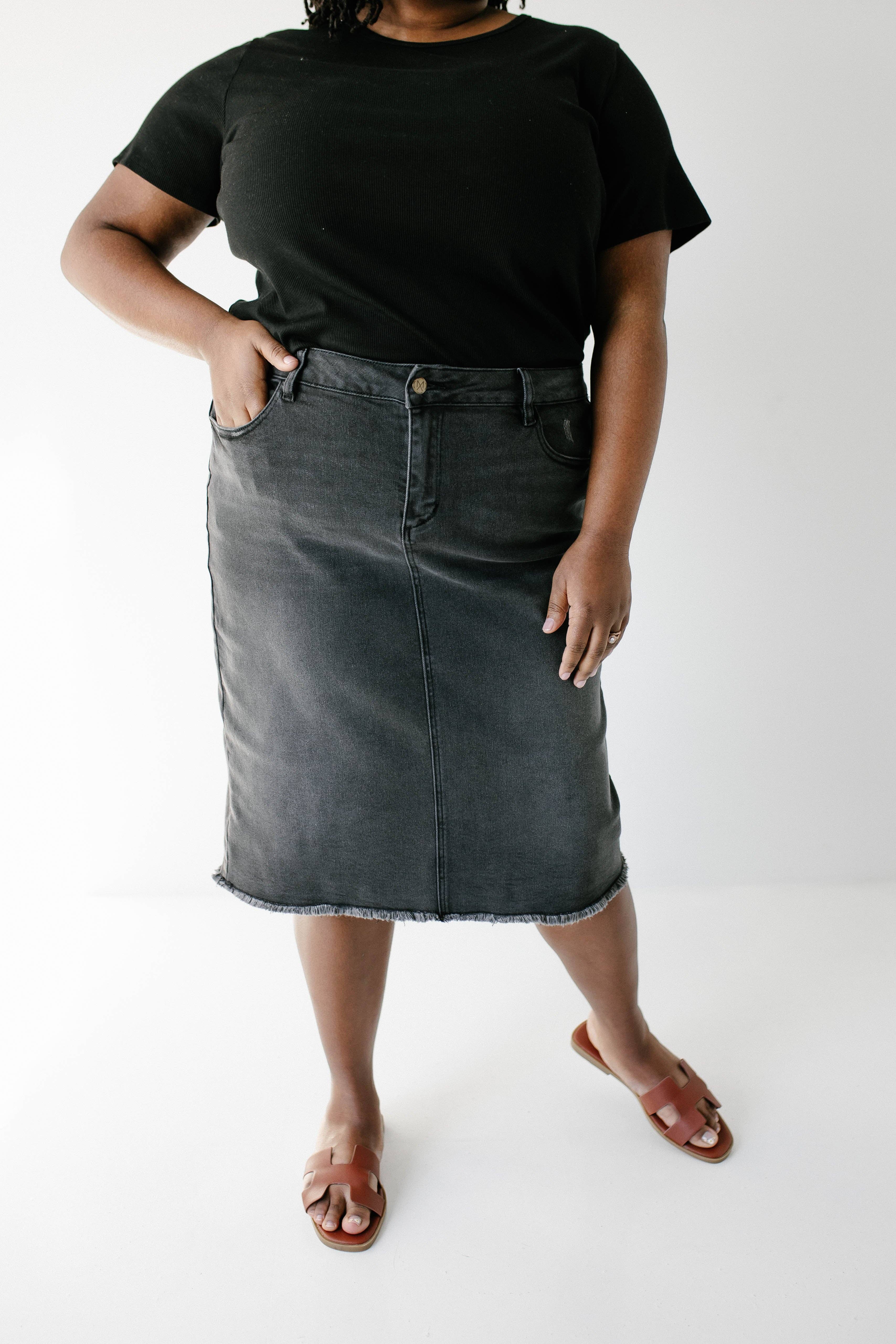 The Main Street Exchange - Wholesale Skirt - Women's - 'Nala' Distressed Denim Skirt5