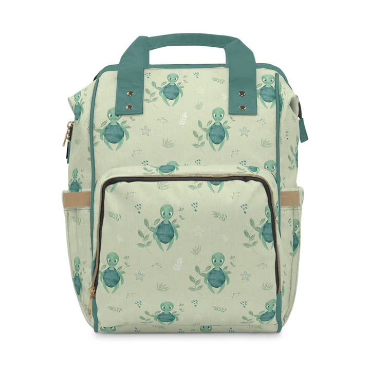 Turtle Recall Multi-Function Baby Changing Backpack Bag for wholesale by Green Cheeks