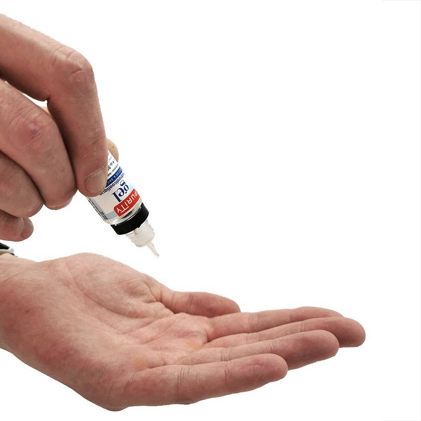 Purity - Wholesale Hand Sanitizer - Pack of 10 mini-bottles of 10ml - Purity Hydroalcoholic Gel1