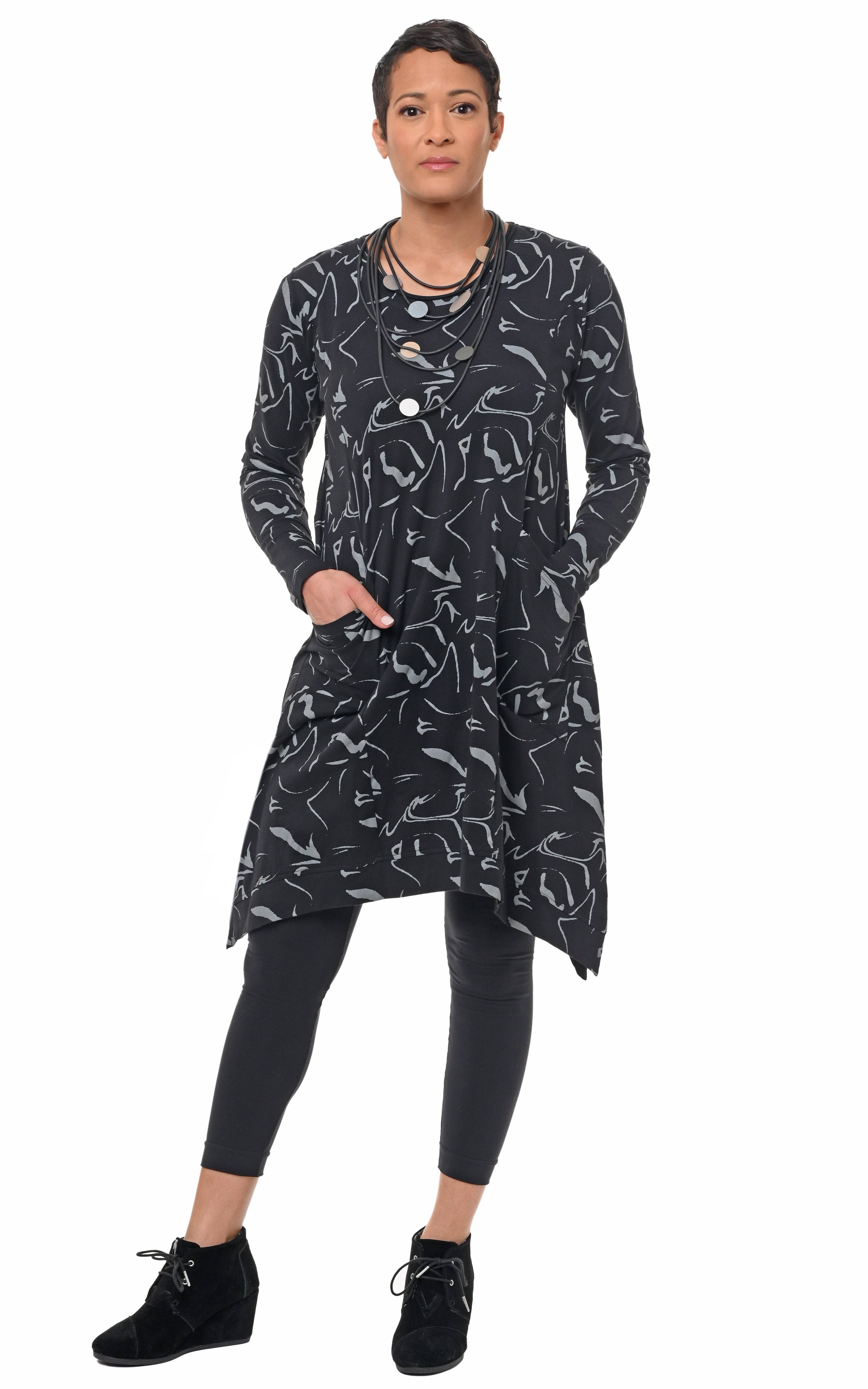 Tulip Clothing - Vente Tunique – femme - L108 Tully en Noir Razzy*3