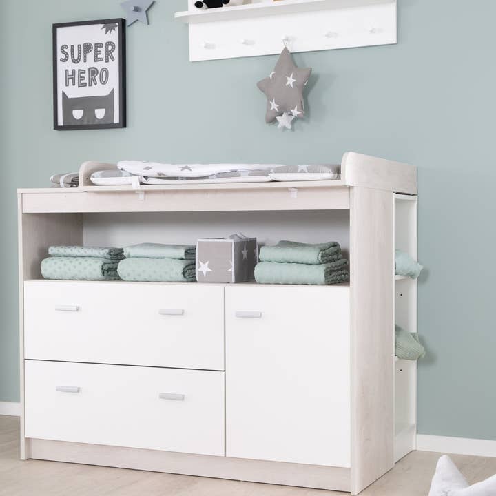 roba kids – wholesale Sovrumsmöbler – roba skötbord 'Julia' med skötbädd, 2 lådor och 1 dörr3