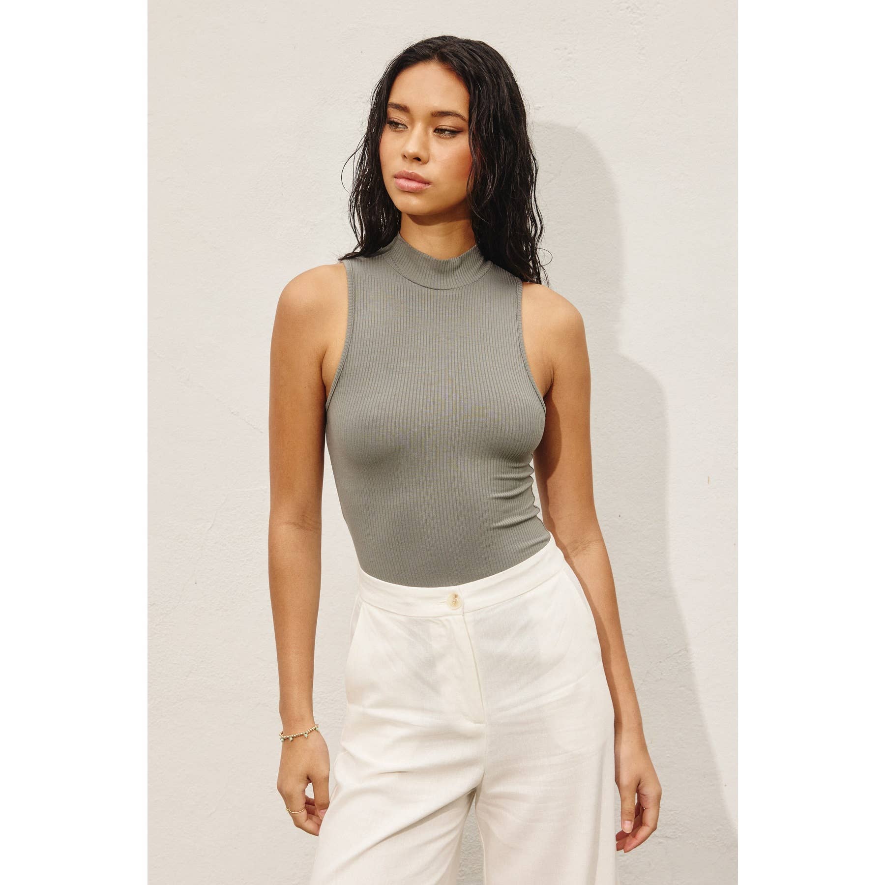 Dress Forum - Wholesale Bodysuit - Women's - FT6823 Mock Neck Tank Bodysuit17