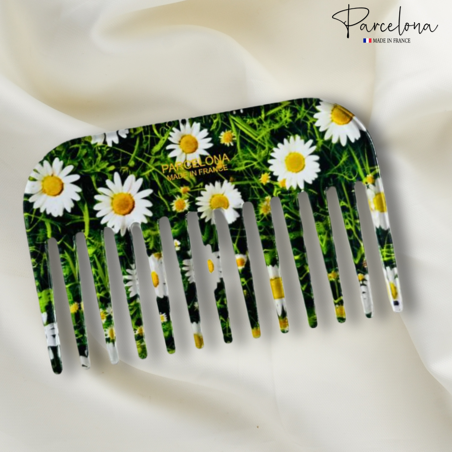 Parcelona - Wholesale Hair Brush/Comb - Parcelona Wide Tooth Comb Tropical Toucan Floral Print Comb for Thick Curly Hair43